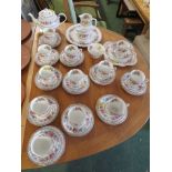 GRAFTON CHINA 'MALVERN' PART TEA SERVICE INCLUDING TEAPOT, JUGS, CUPS, SAUCERS AND SIDE PLATES