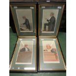 FOUR FRAMED AND MOUNTED VANITY FAIR PRINTS AFTER SPY - 'YORK', 'ULSTERMAN K.C', 'THE CRIMINAL