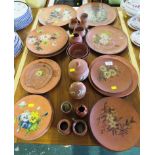 SELECTION OF DECORATIVE TERRACOTTA TORQUAY POTTERY WARE