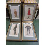 FOUR FRAMED AND MOUNTED VANITY FAIR PRINTS AFTER SPY - 'PARLIAMENTARY POLICE', 'METROPOLITAN