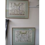 TWO FRAMED REPRODUCTION MAPS - 'LONDON TO BARSTABLE' AND 'BARSTABLE TO TRURO'