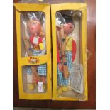 TWO BOXED PELHAM PUPPETS