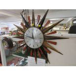 METAMEC SUNBURST WALL CLOCK