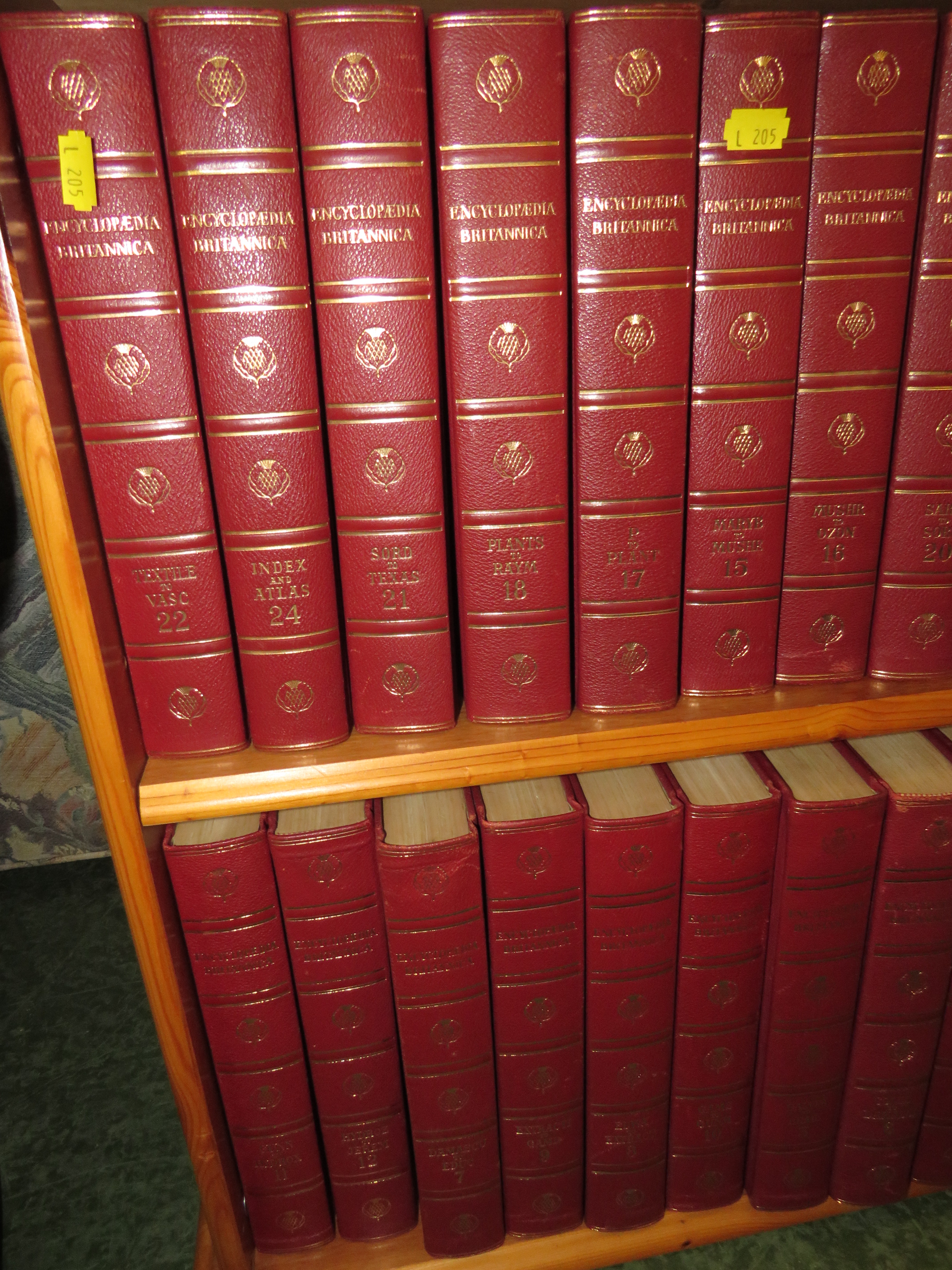 THREE SHELVES OF ENCYCLOPAEDIA BRITANNICA AND BRITANNICA BOOK OF THE YEAR EDITIONS - Image 4 of 5