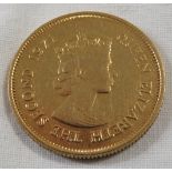 Payment in person or by bank transfer only1971 Mauritius Independence 200 rupees gold coin, 15.5g