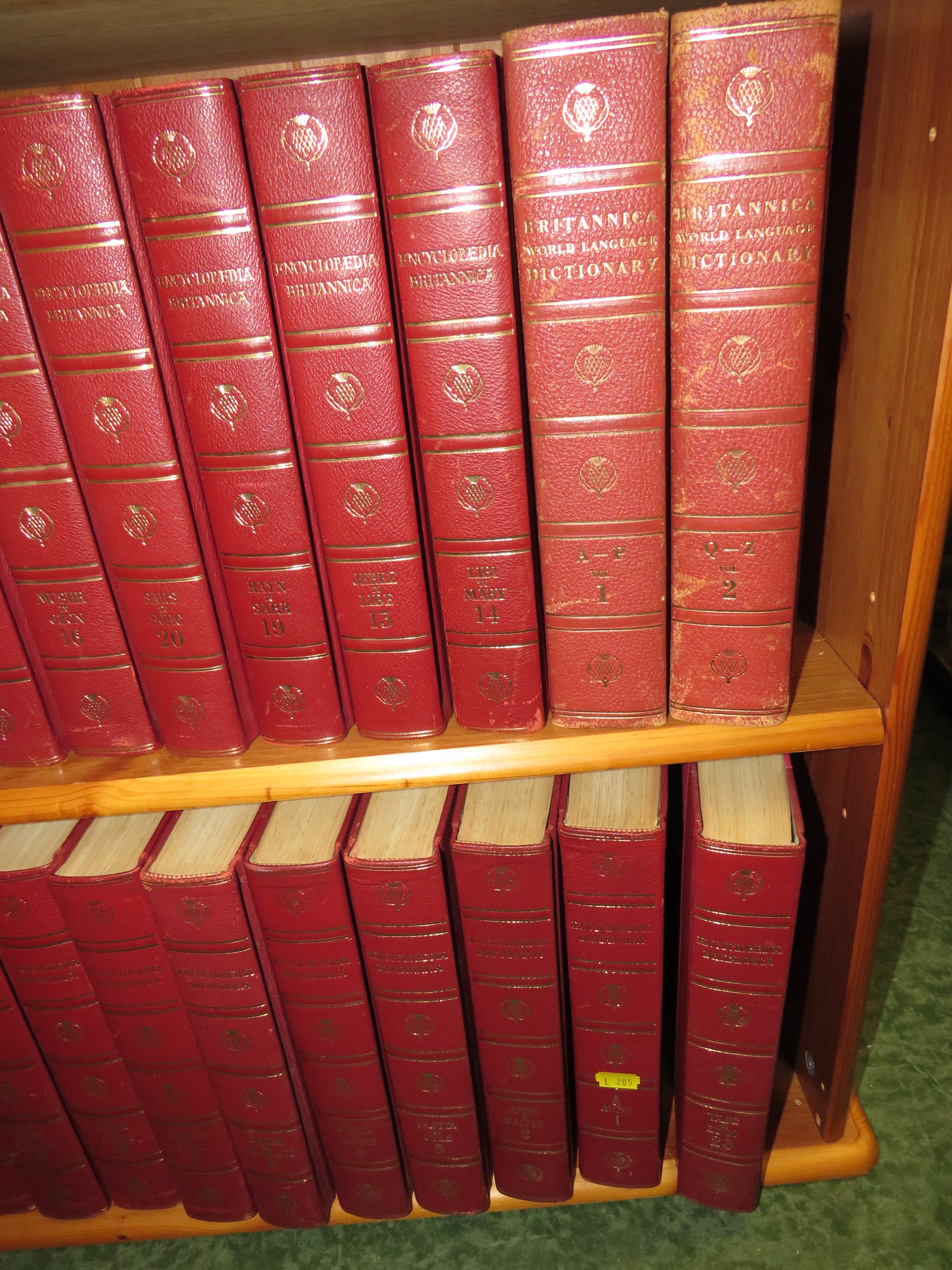 THREE SHELVES OF ENCYCLOPAEDIA BRITANNICA AND BRITANNICA BOOK OF THE YEAR EDITIONS - Image 5 of 5