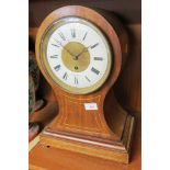 HAMILTON & INCHES OF EDINBURGH MAHOGANY CASED CLOCK WITH ENAMELLED DIAL (A/F)