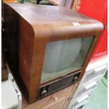 VINTAGE BUSH WOODEN CASED TV WITH BAKELTE DIALS