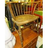 MID ELM STICK BACK ARMCHAIR