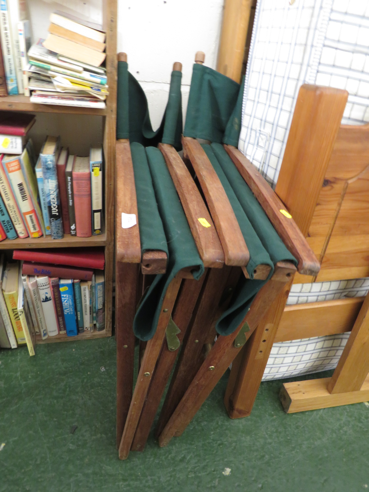 TWO FOLDING WOODEN DIRECTOR'S CHAIRS