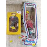 BOXED PELHAM PUPPET CAT AND BOXED PELHAM STANDARD PUPPET OF WOMAN