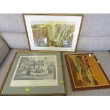 LIMITED EDITION FRAMED PRINT 'YE OLDE FIGHTING COCKS' 63 / 250, FRAMED PRINT 'THE FALLS FROM THE