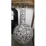 SUBSTANTIAL CERAMIC FLOOR LAMP WITH MOSAIC DESIGN