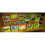 TWENTY-THREE BOXED CORGI DIE CAST MODEL BUSES, MAINLY NO 469, VARIOUS LIVERIES