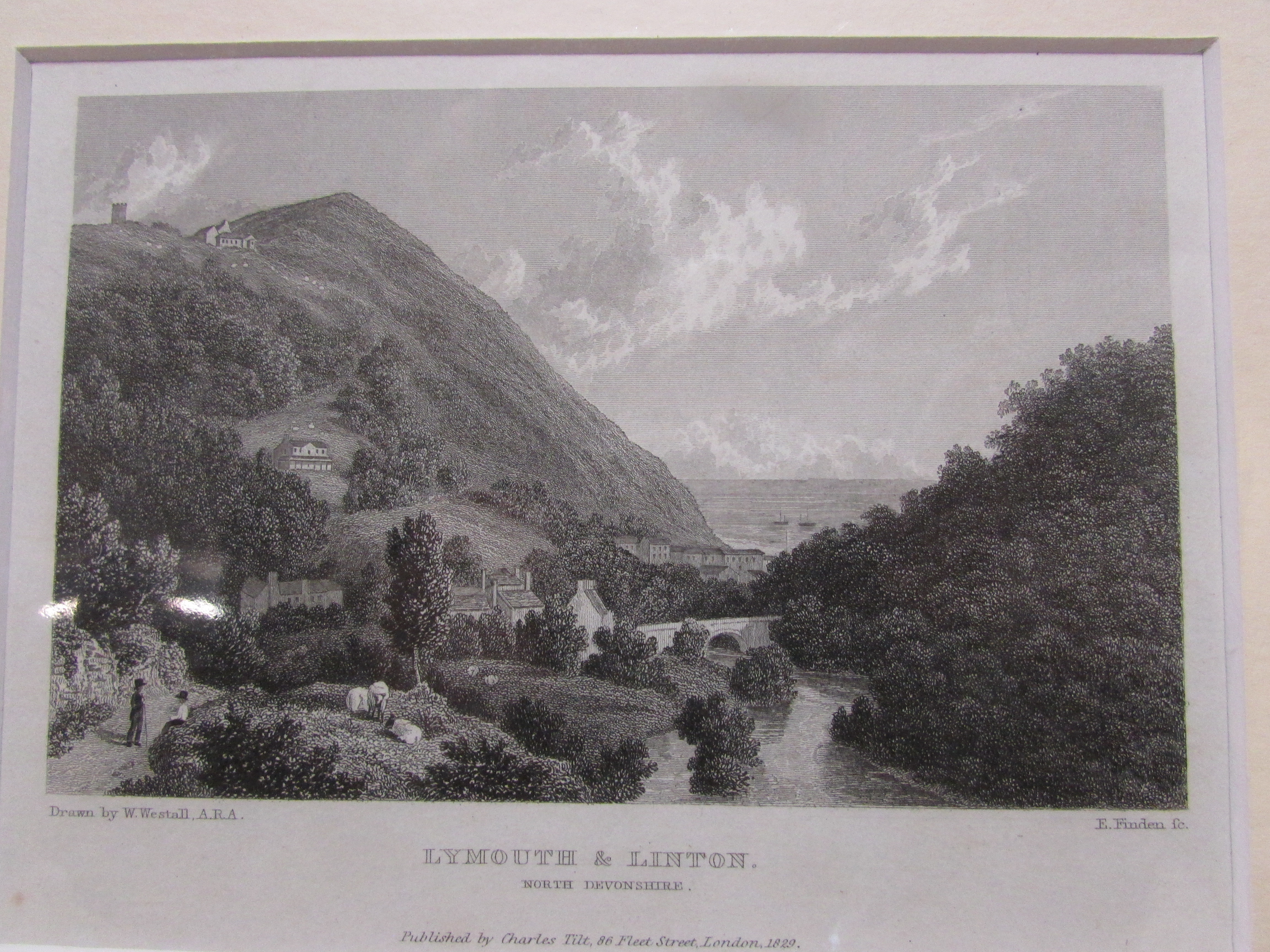 FIVE MOUNTED PICTURES OF LYNTON AND LYNMOUTH - Image 4 of 4