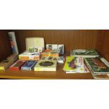 SELECTION OF TEA AND CIGARETTE CARD ALBUMS (SOME WITH CONTENTS), LOOSE CARDS AND CARD GAMES