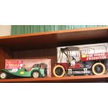 SANCHIS PLASTIC MODEL OF MG AND LIMITED EDITION OF IPSWICH 1/13" SCALE DIE-CAST MODEL VINTAGE TRUCK,