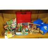 PLASTIC MATCHBOX CARRY CASE, BATTERY OPERATED TIN TOYS, SMALL QUANTITY OF LONESTAR MODEL RAILWAY