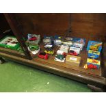 SMALL SELECTION OF MATCHBOX, LLEDO AND CORGI DIE CAST MODEL VEHICLES (IN ALL ABOUT TWENTY, SOME