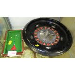 LIMITED EDITION EMBASSY WORLD SNOOKER ASHTRAY AND ROULETTE WHEEL