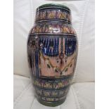 MIDDLE EASTERN STYLE POTTERY OVOID VASE, SIGNED TO BASE