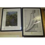 FRAMED AND MOUNTED LIMITED EDITION PRINT 'SPRING GLADE' AFTER WILLIAM R MAKINSON, 47 / 500, TOGETHER