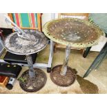 BIRDBATH ON STAND AND SUNDIAL ON STAND