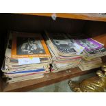 SHELF OF PRIVATE EYE MAGAZINES DATING FROM 1970'S AND 80'S