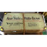 VINTAGE AXE VALE & WHITE ROSE LAUNDRY BOX WITH STRAP