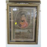 FRAMED AND MOUNTED COLOURED ENGRAVING OF NAPOLEON BONAPARTE