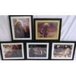 Collection of five hand signed colour photographs of Character and Creature actors from Star Wars