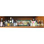 Selection of miniatures including Royal Liqueurs presentation pack, two bottles of Bombay Sapphire