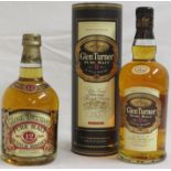 Boxed bottle of Glen Turner pure malt Scotch whisky, aged 8 years, 70cl; and bottle of Glen Turner