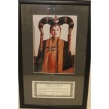 Hand signed colour photograph of Natalie Portman as Queen Amidala from Star Wars Episode 1: The