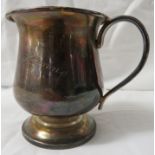 A white metal baluster tankard, engraved Joanne, height 9cm, stamped STERLING MADE IN HONG KONG