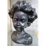 RONALD MOLL LIMITED EDITION BRONZED BUST, SIGNED AND NUMBERED 82 / 750, HEIGHT 20CM