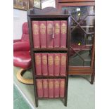 Dickens Best Edition - fifteen hardback novels, published by 1900, with a bespoke oak bookcase