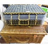 FORTNUM & MASON PICNIC HAMPER AND ONE OTHER PICNIC HAMPER (BOTH WITH NO CONTENTS)