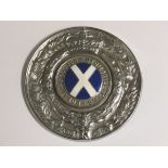 ROYAL SCOTTISH AUTOMOBILE CLUB CAR BADGE, NUMBERED TO THE REVERSE XR 228