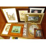 TEN ASSORTED FRAMED AND GLAZED PICTURES AND PRINTS