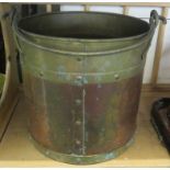 COPPER AND BRASS COAL BUCKET