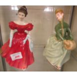 TWO ROYAL DOULTON FIGURINES - 'GRACE' HN2318 AND 'WINSOME' HN2220