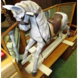 LARGE WOODEN ROCKING HORSE