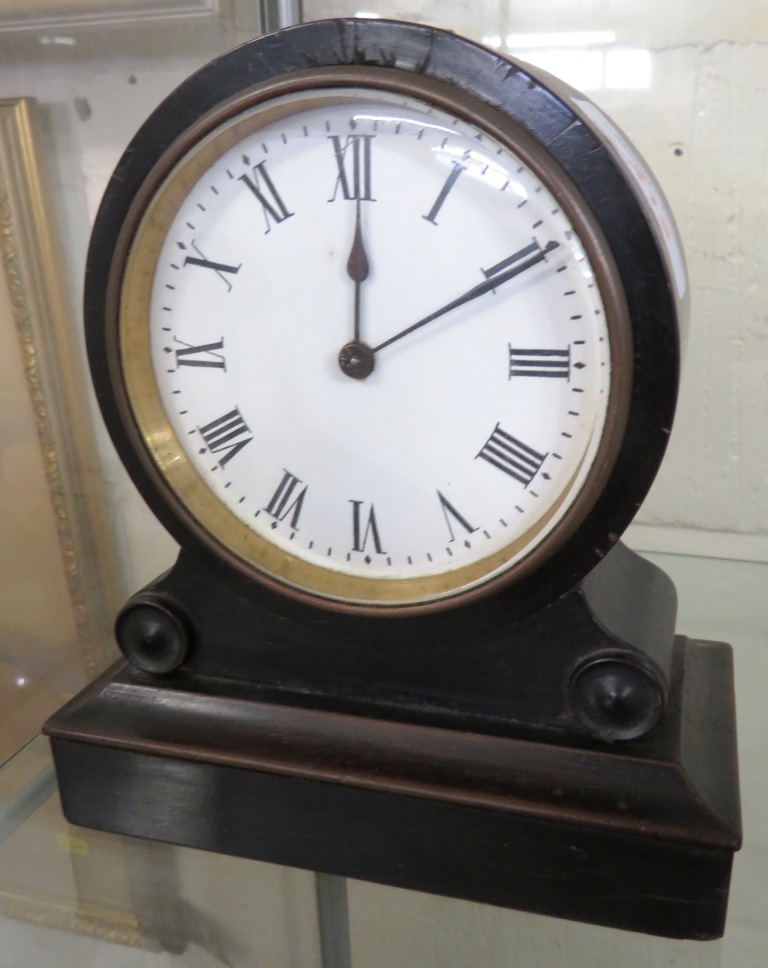 MANTLE CLOCK IN EBONISED CASE