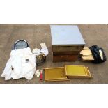 NATIONAL BEE SUPPLIES WOODEN BEEHIVE AND ASSORTED BEEKEEPING EQUIPMENT INCLUDING SMOKER AND BEE SUIT