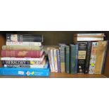 SHELF OF BOOKS INCLUDING HERALDRY TITLES