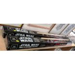 PAIR OF MASTER REPLICAS FORCE FX STAR WARS DARTH MAUL LIGHT SABERS