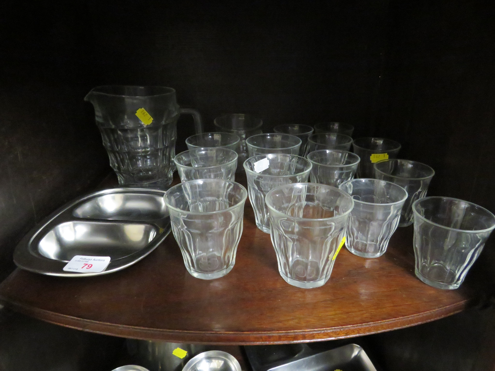 SELECTION OF STAINLESS WARE AND DRINKING GLASSES - Image 2 of 3