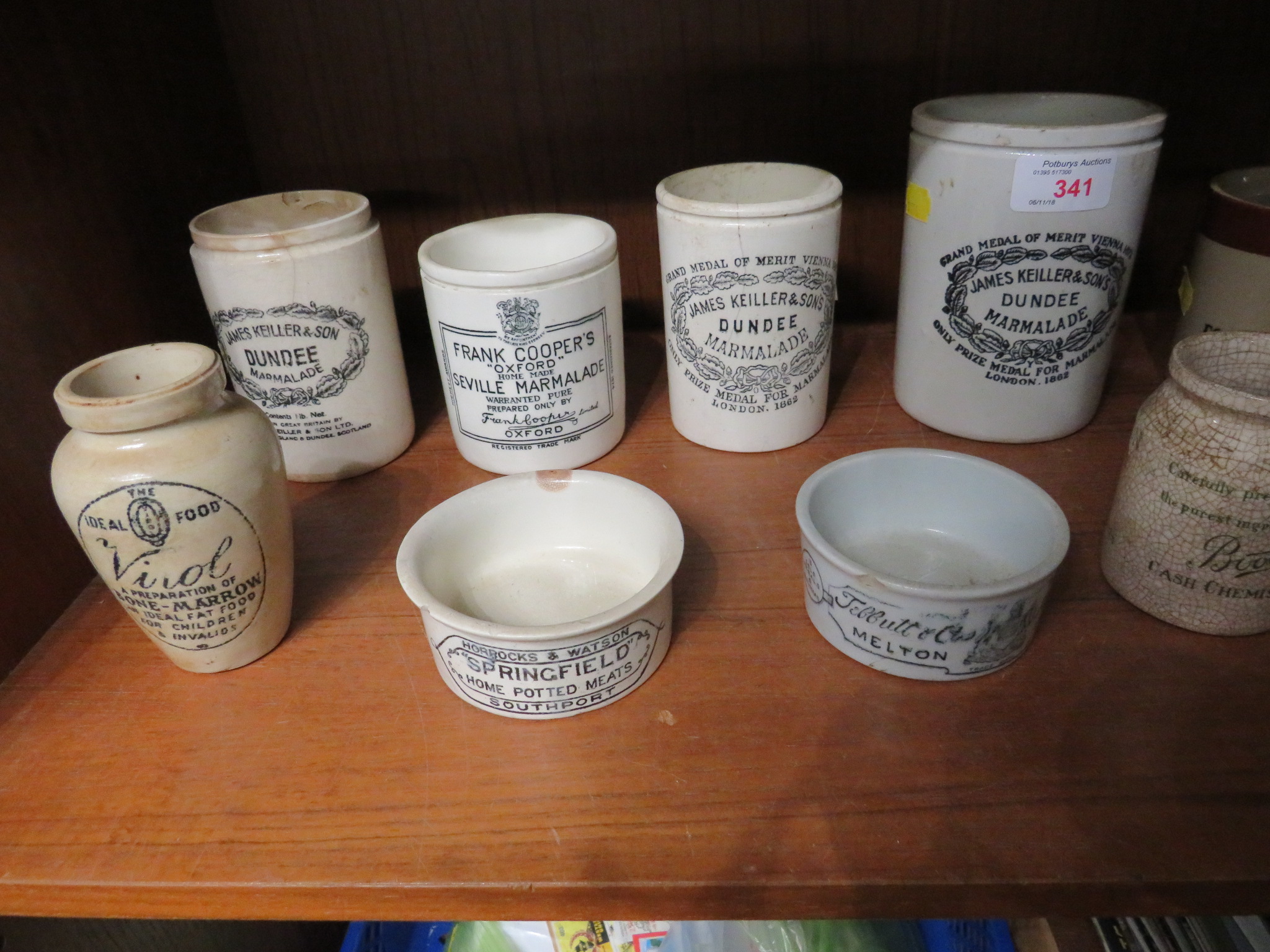 SELECTION OF VINTAGE STONEWARE JARS INCLUDING 'JAMES KEILLER & SON MARMALADE' AND 'CROSSE & - Image 2 of 4