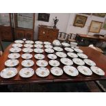 Bing & Grondahl Saxon flower dinner service, comprising: twelve dinner plates 24.5cm (no 325),